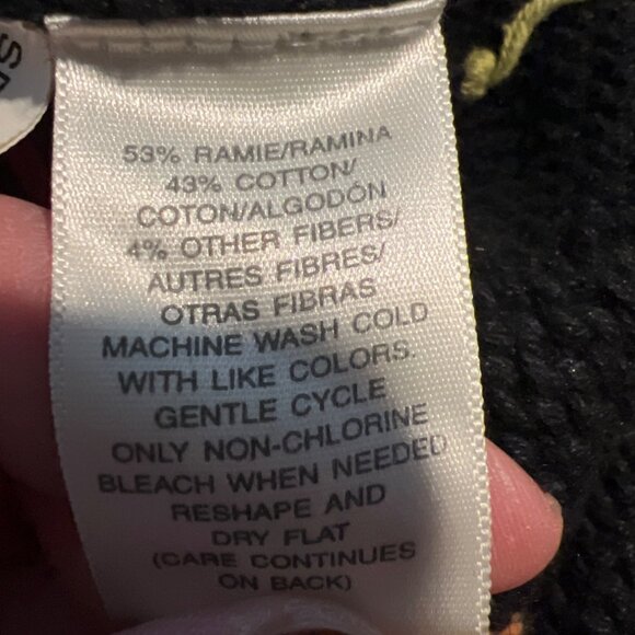 Susan Bristol Womens Fair Isle Knit Sweater S Black Red Multicolor Cotton Blend - Picture 3 of 6